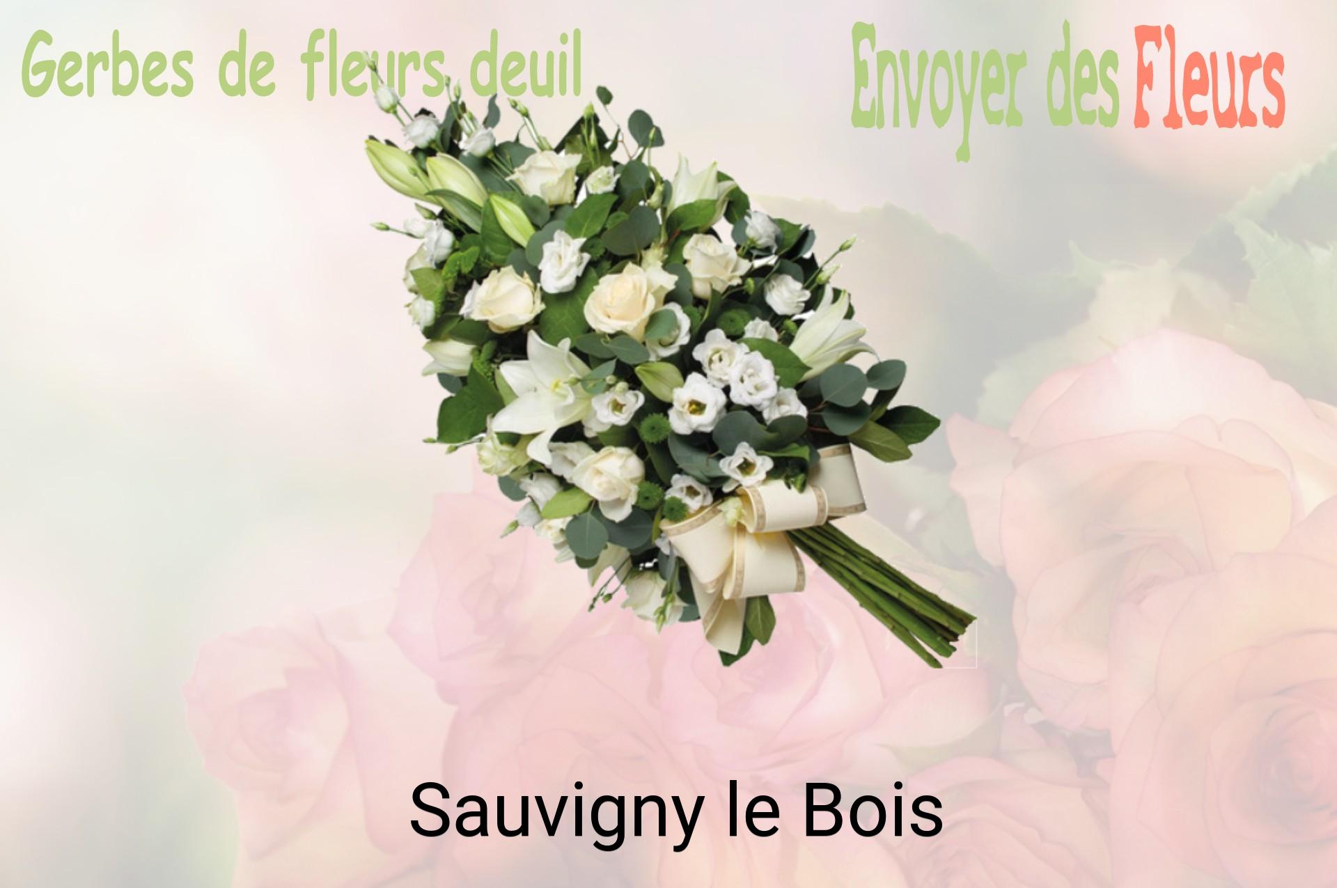Gerbe de fleurs de deuil livrée à Sauvigny-le-Bois